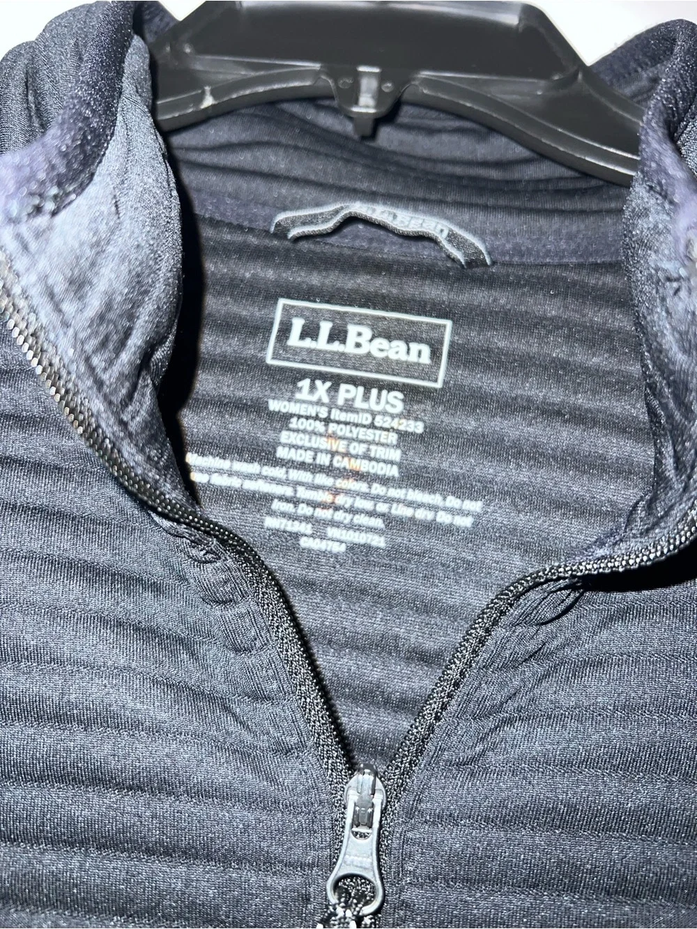 Ladies size 1X- LL BEAN Airlight Knit Pullover IN BLACK